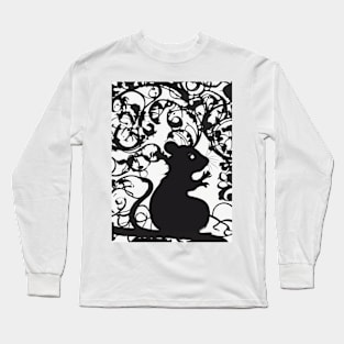 Hamsters Shadow Silhouette Anime Style Collection No. 30 Long Sleeve T-Shirt